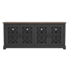 TV Stand with Cutout Doors and Adjustable Shelves 68.2"W x 17.2"D x 29.3"H