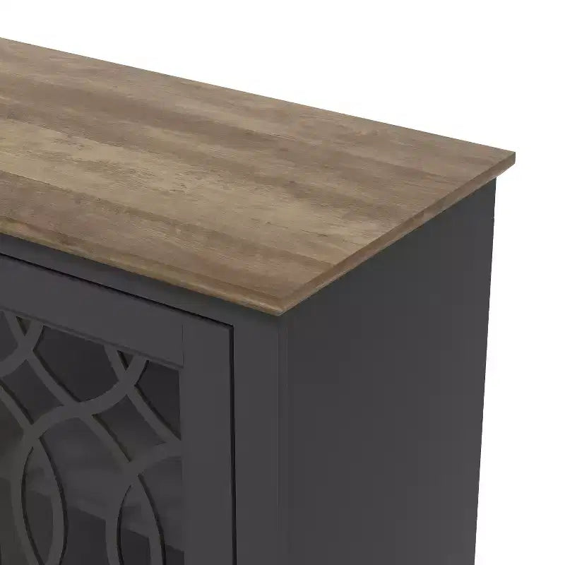 TV Stand with Cutout Doors and Adjustable Shelves 68.2"W x 17.2"D x 29.3"H