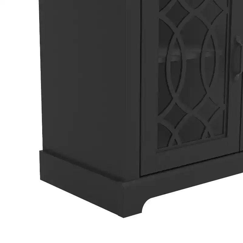 TV Stand with Cutout Doors and Adjustable Shelves 68.2"W x 17.2"D x 29.3"H