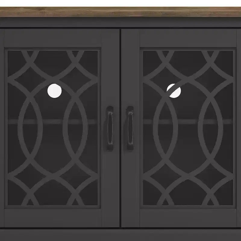 TV Stand with Cutout Doors and Adjustable Shelves 68.2"W x 17.2"D x 29.3"H