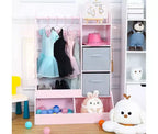 Kids Dress-Up Storage Wardrobe with Mirror