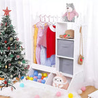 Kids Dress-Up Storage Wardrobe with Mirror