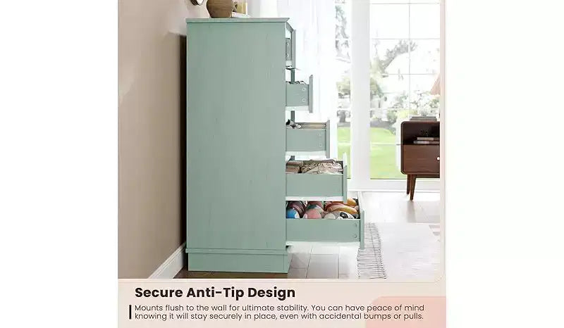 5-Drawer Chest of Drawers with Wide Top
