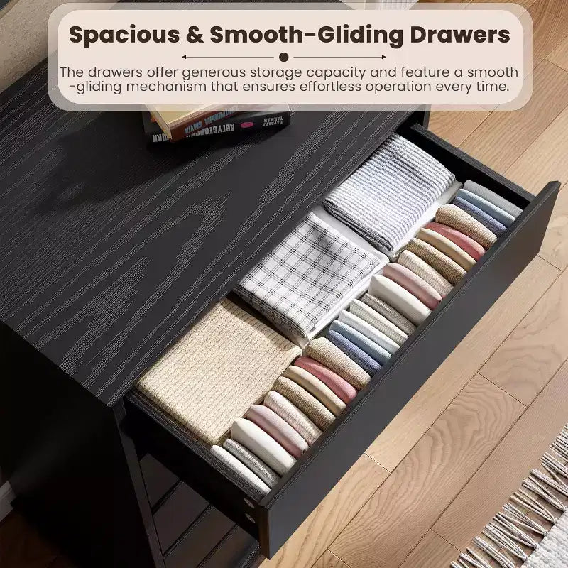 5-Drawer Chest of Drawers with Wide Top