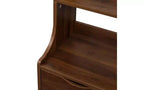4-Tier Open Bookshelf with 2 Drawers and Storage Cabinet