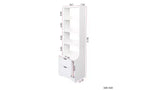 4-Tier Open Bookshelf with 2 Drawers and Storage Cabinet