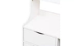 4-Tier Open Bookshelf with 2 Drawers and Storage Cabinet