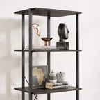 4-Shelf Bookcase with 2 Storage Drawers, 70.9 Inch Tall Open Display Shelf
