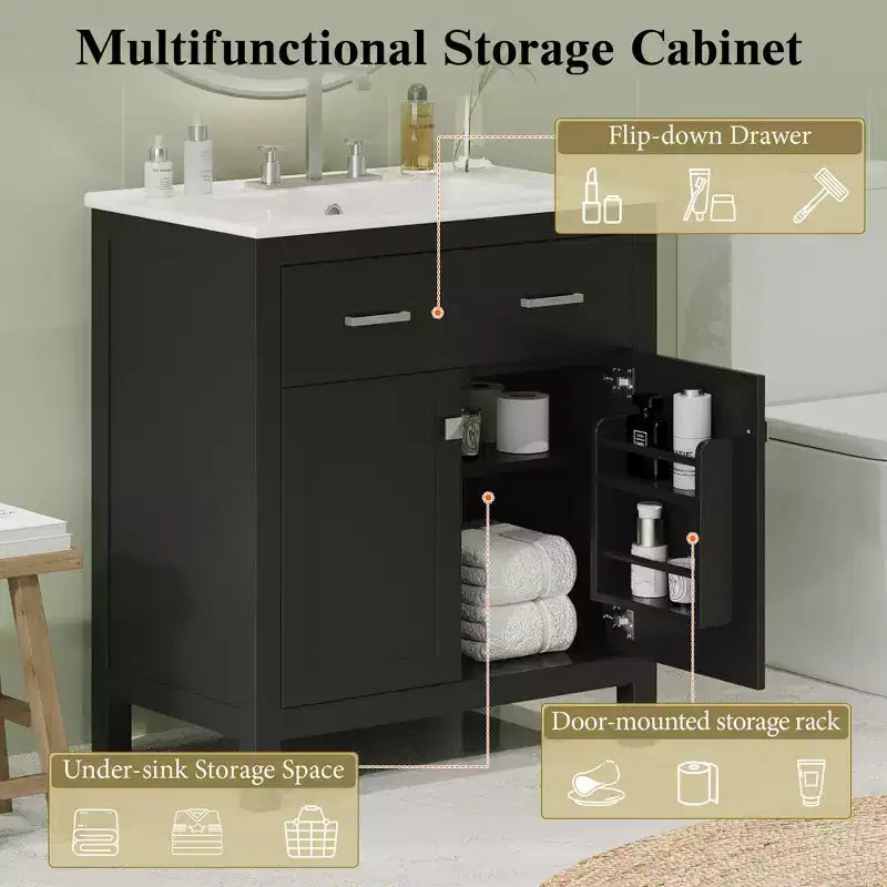 60-Inch Double Sink Bathroom Vanity with Cabinet