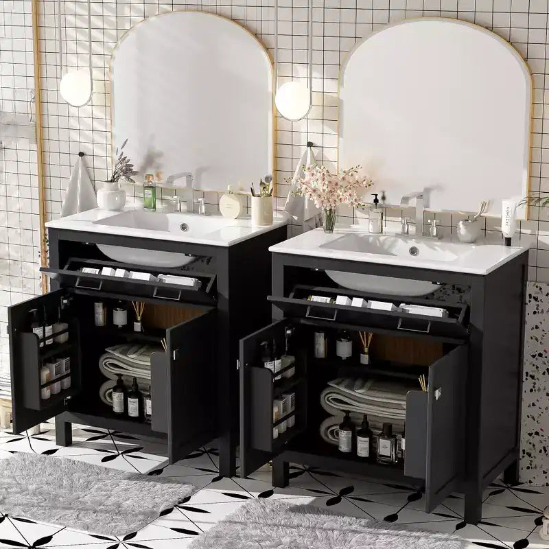 60-Inch Double Sink Bathroom Vanity with Cabinet