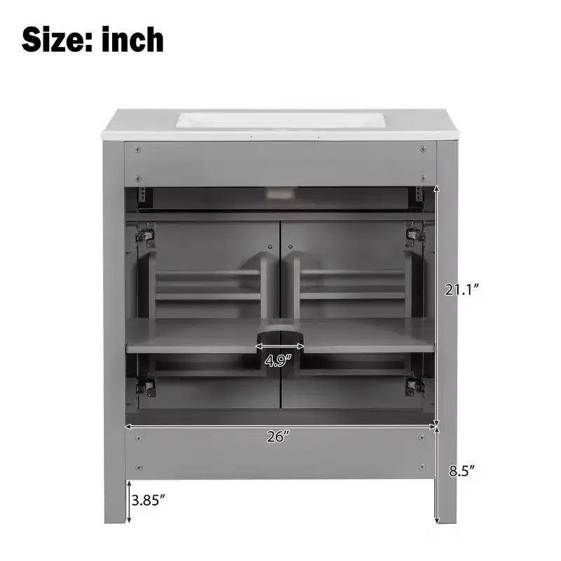 60-Inch Double Sink Bathroom Vanity with Cabinet