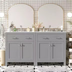 60-Inch Double Sink Bathroom Vanity with Cabinet