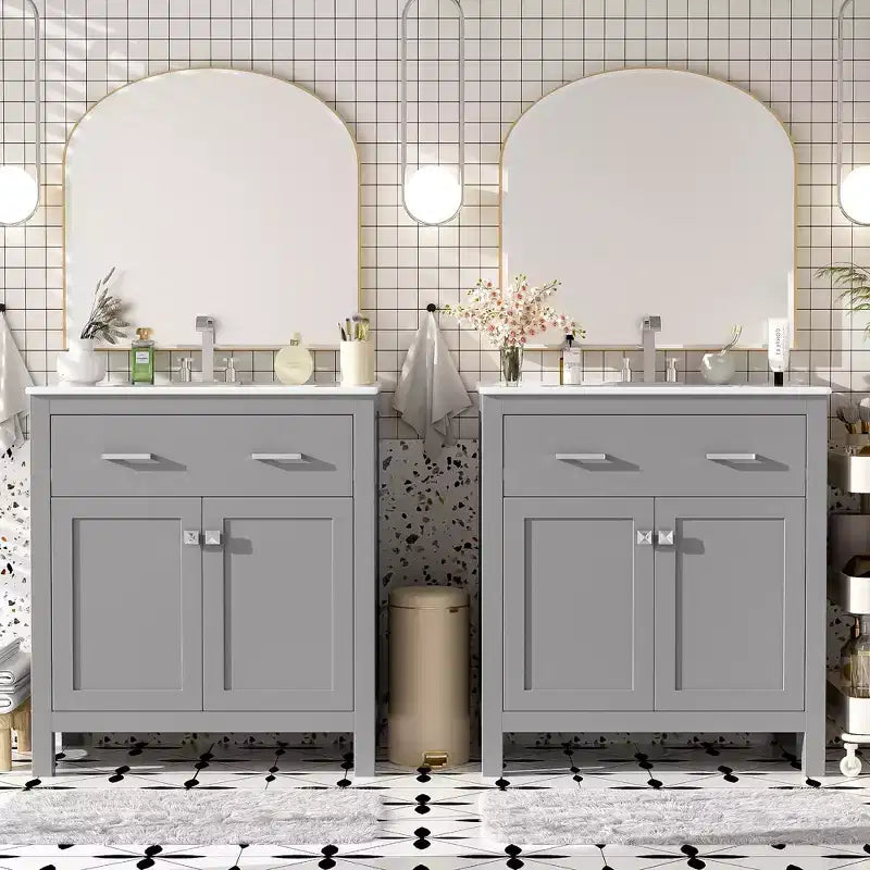 60-Inch Double Sink Bathroom Vanity with Cabinet