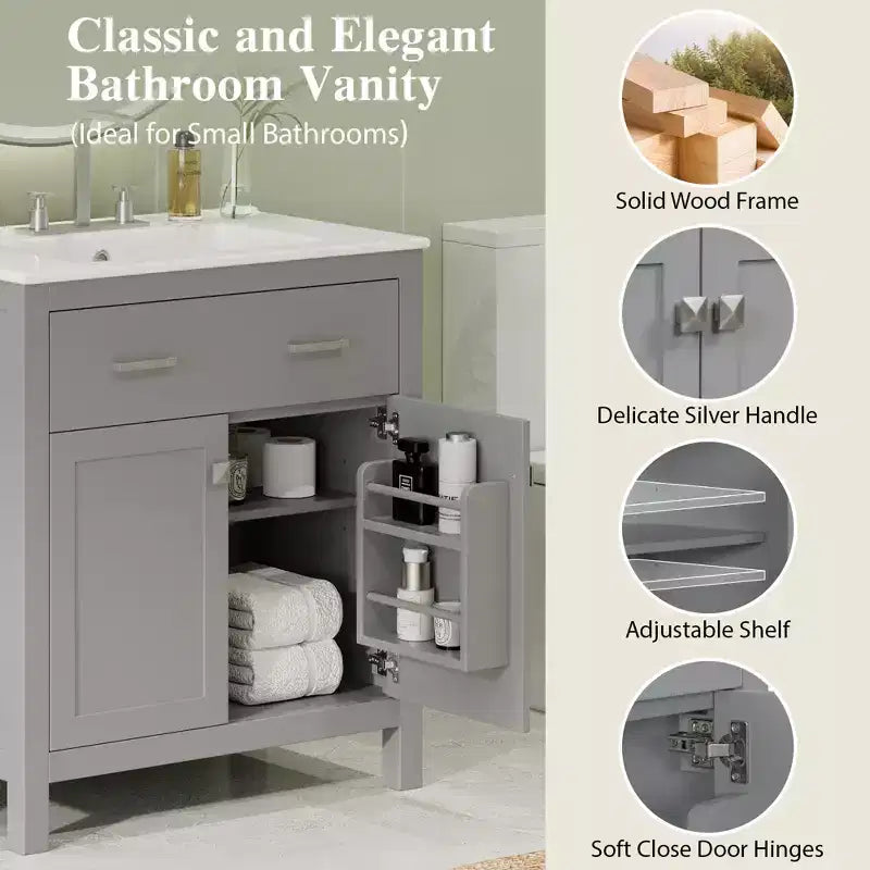 60-Inch Double Sink Bathroom Vanity with Cabinet