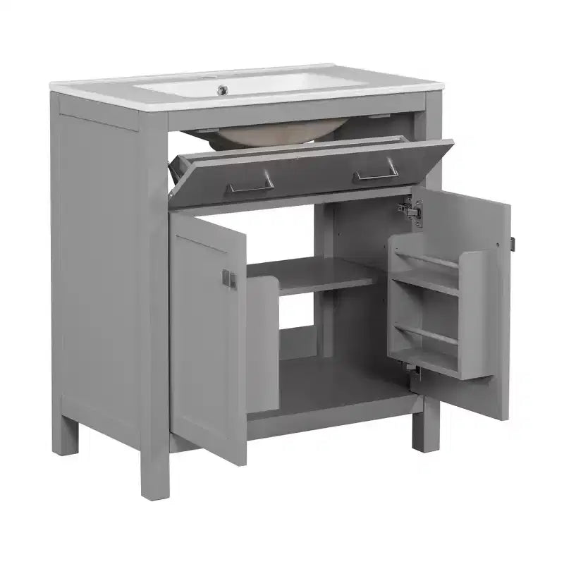 60-Inch Double Sink Bathroom Vanity with Cabinet
