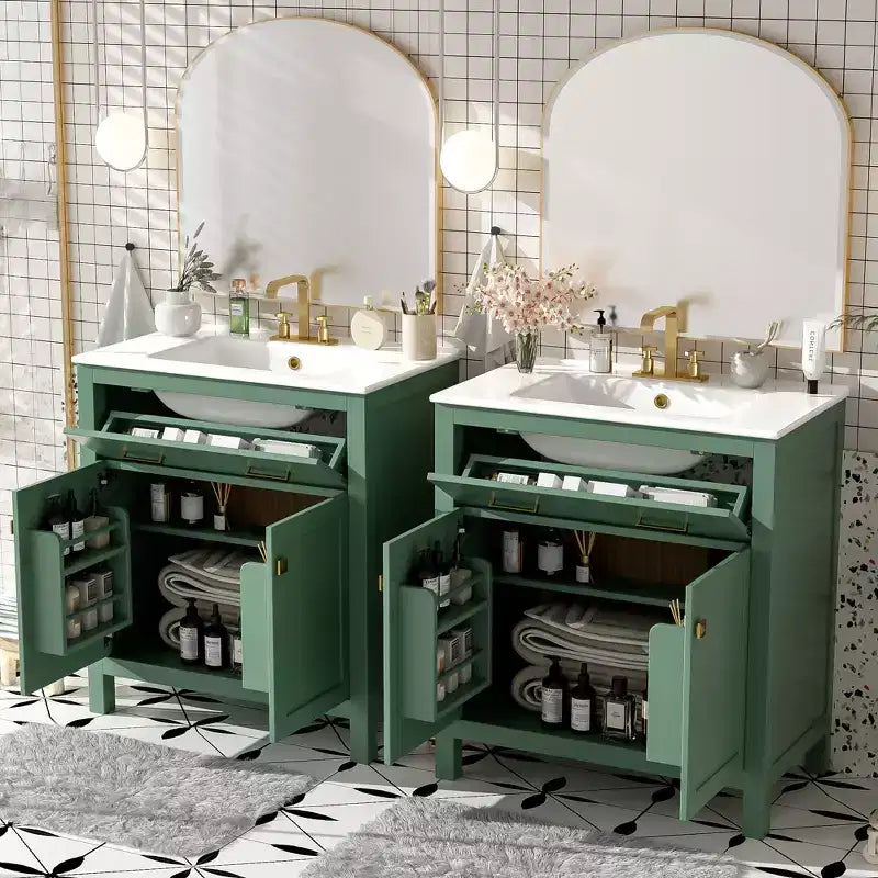60-Inch Double Sink Bathroom Vanity with Cabinet