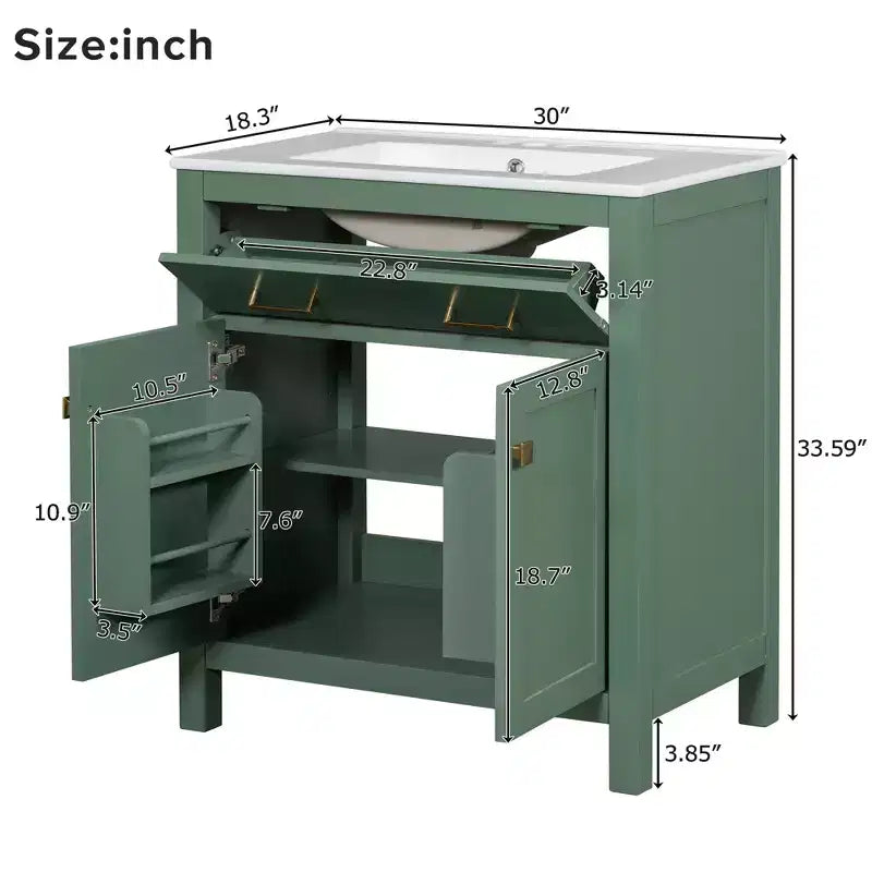 60-Inch Double Sink Bathroom Vanity with Cabinet