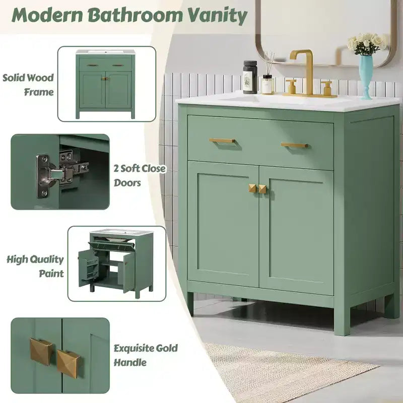 60-Inch Double Sink Bathroom Vanity with Cabinet