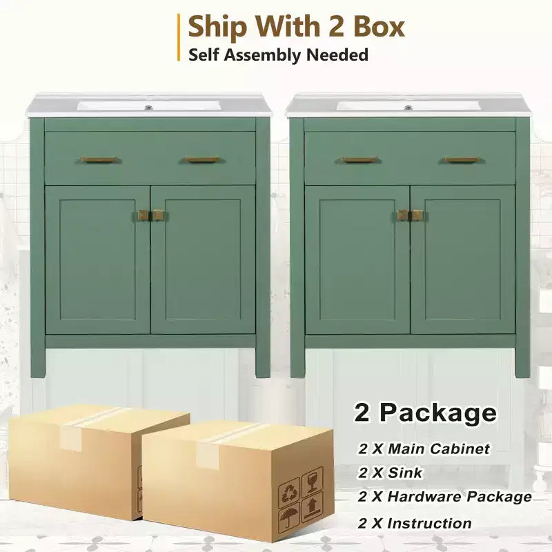 60-Inch Double Sink Bathroom Vanity with Cabinet