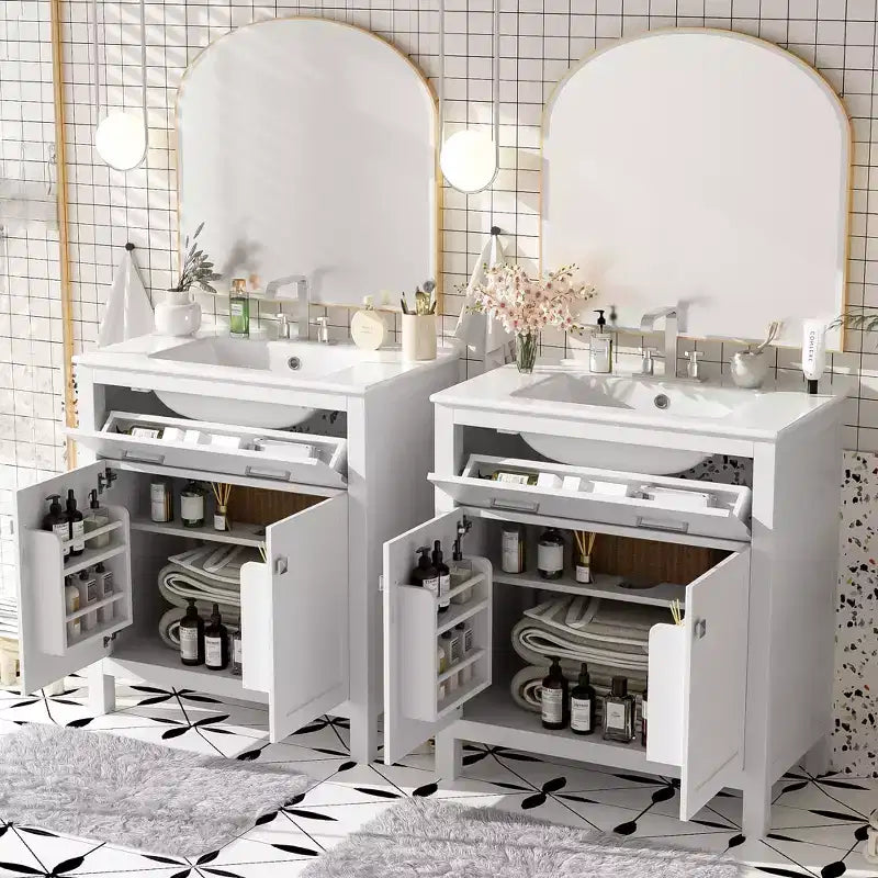 60-Inch Double Sink Bathroom Vanity with Cabinet