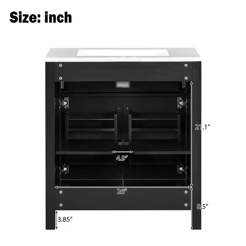 60-Inch Double Sink Bathroom Vanity with Cabinet