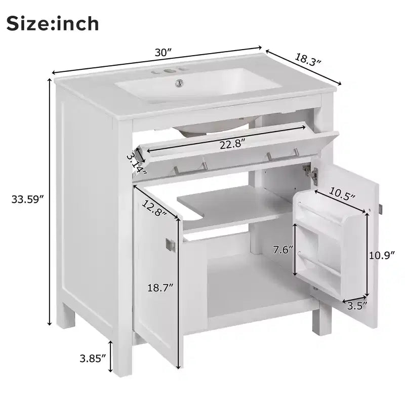 60-Inch Double Sink Bathroom Vanity with Cabinet