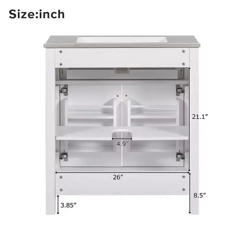 60-Inch Double Sink Bathroom Vanity with Cabinet