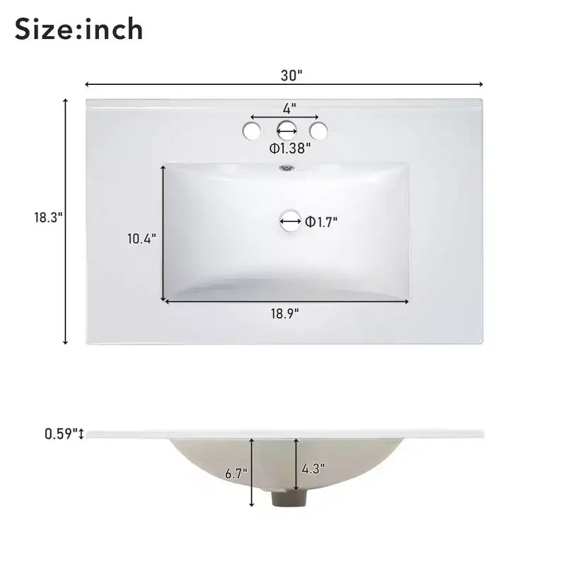 60-Inch Double Sink Bathroom Vanity with Cabinet
