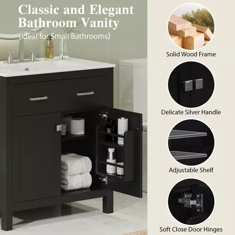 60-Inch Double Sink Bathroom Vanity with Cabinet