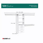 25 in. Hanging Tower with 3 Top Shelves & 4 Modern Drawers Kit