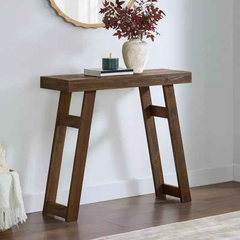 36-Inch Solid Wood Console Table for Entryway and Living Room
