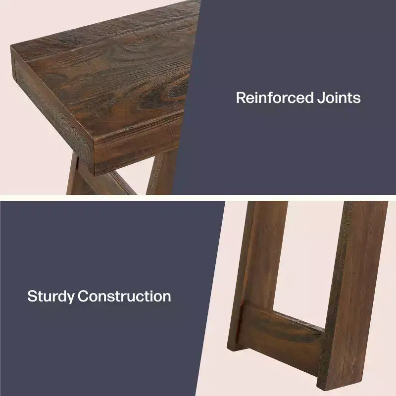 36-Inch Solid Wood Console Table for Entryway and Living Room