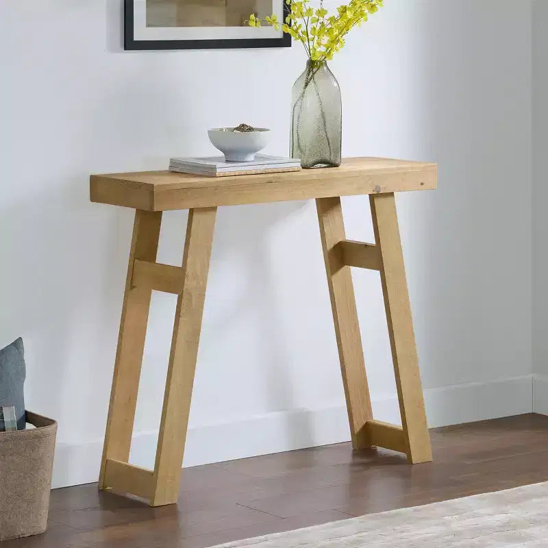 36-Inch Solid Wood Console Table for Entryway and Living Room