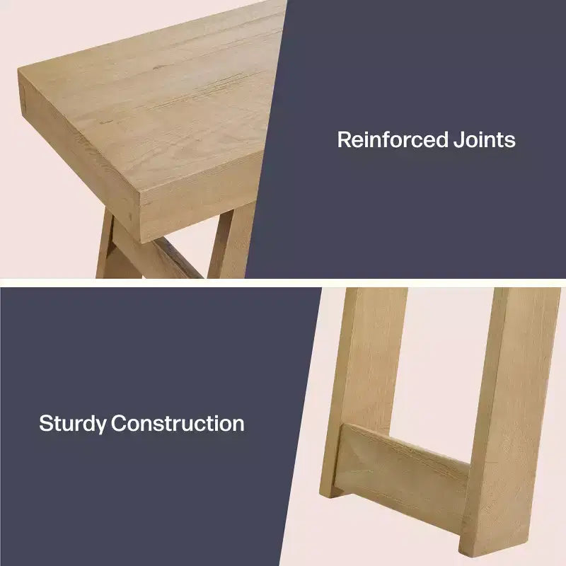 36-Inch Solid Wood Console Table for Entryway and Living Room