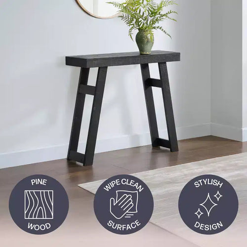 Console en bois massif de 36 pouces pour entrée et salon