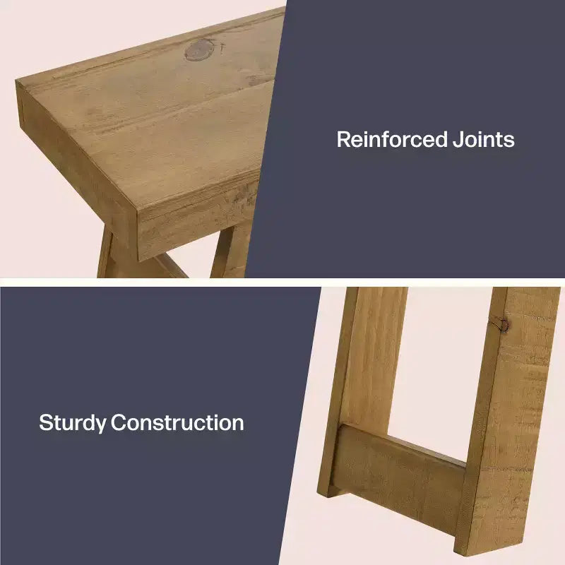 36-Inch Solid Wood Console Table for Entryway and Living Room