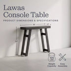 36-Inch Solid Wood Console Table for Entryway and Living Room