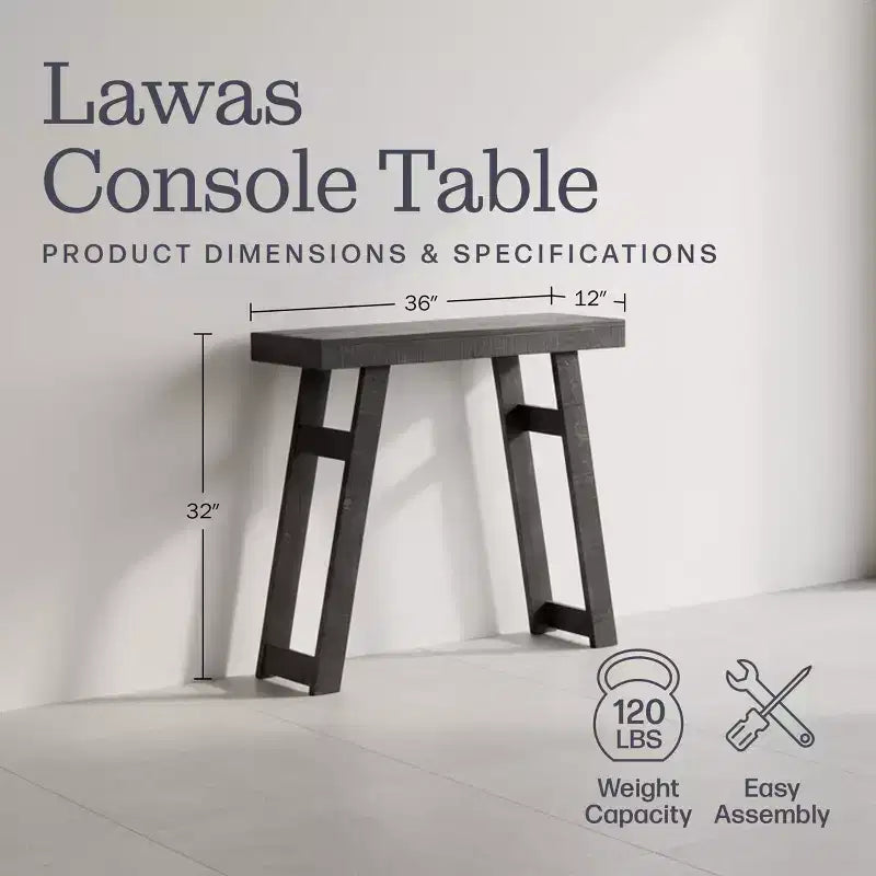 36-Inch Solid Wood Console Table for Entryway and Living Room