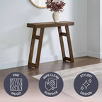 36-Inch Solid Wood Console Table for Entryway and Living Room