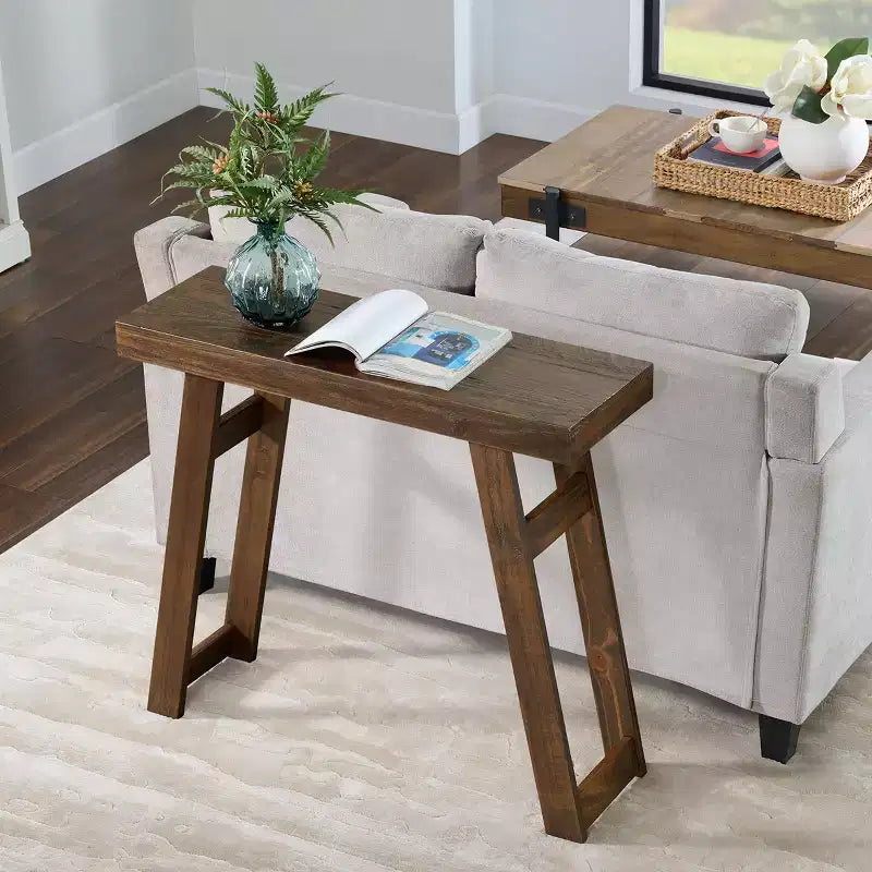 36-Inch Solid Wood Console Table for Entryway and Living Room