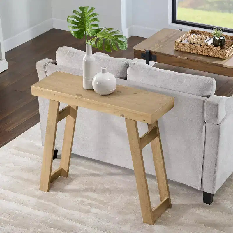 36-Inch Solid Wood Console Table for Entryway and Living Room