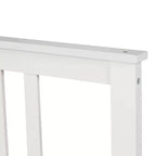Wood Platform Bed with Headboard and Footboard, White