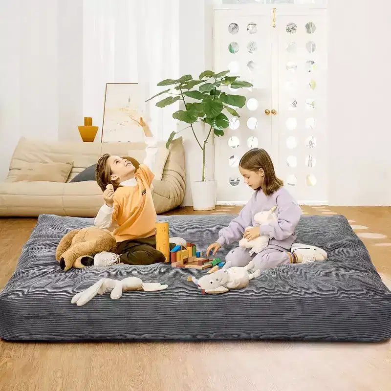 Convertible Bean Bag Chair with Washable Corduroy Cover