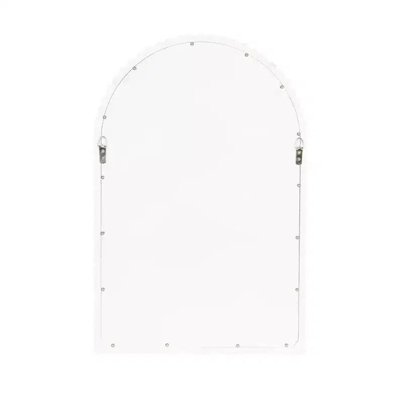 Wooden Arch Wall Mirror, White, 20" x 30"