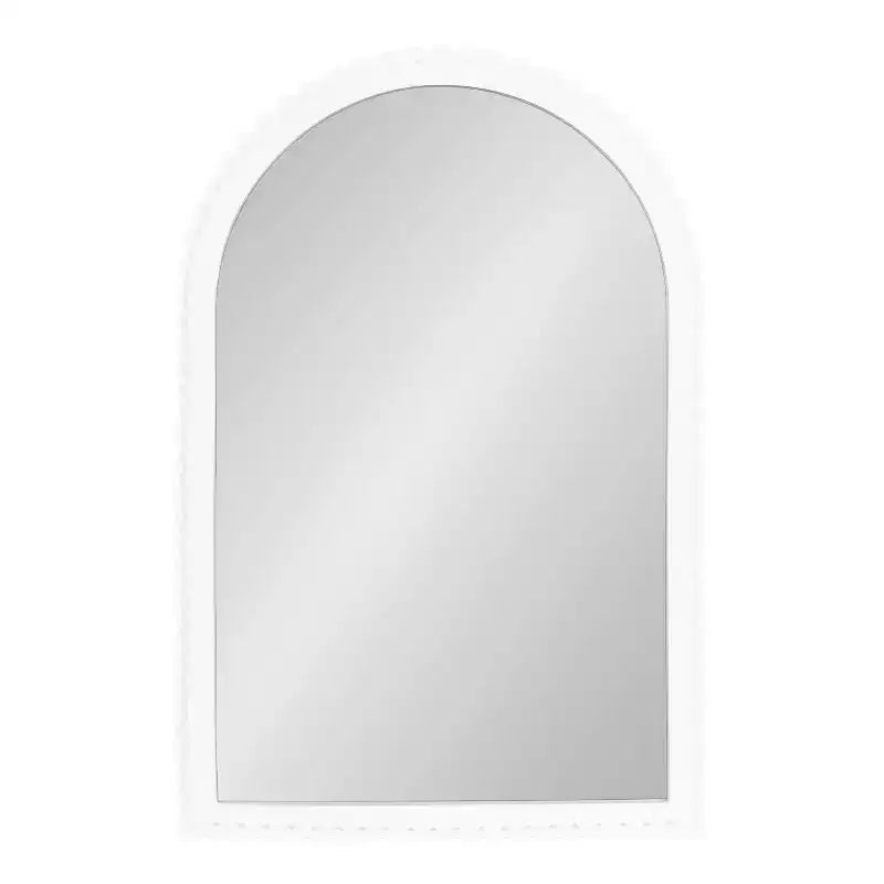 Wooden Arch Wall Mirror, White, 20" x 30"