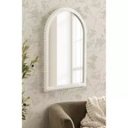 Wooden Arch Wall Mirror, White, 20" x 30"