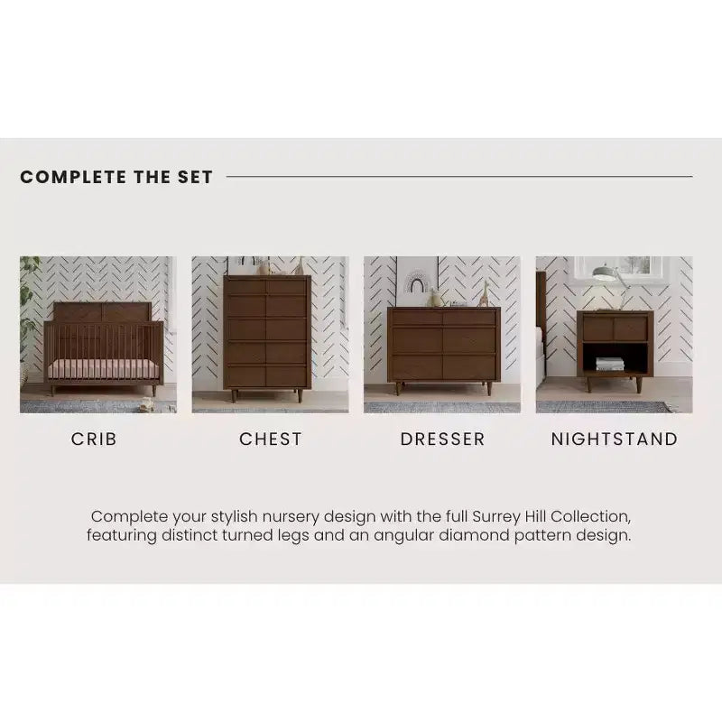3 Drawer Dresser for Nursery or Bedroom with Anti-Tip Kit