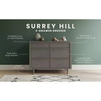 3 Drawer Dresser for Nursery or Bedroom with Anti-Tip Kit