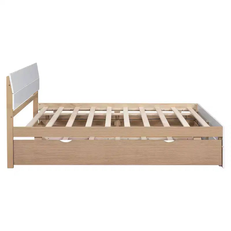 Full Platform Bed with Trundle and Storage Drawers