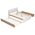 Full Platform Bed with Trundle and Storage Drawers